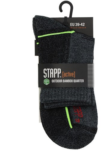 Stapp active outdoor bamboo quarter 29605 | donkergrijs 6550 | maat 39 - 8719534312825