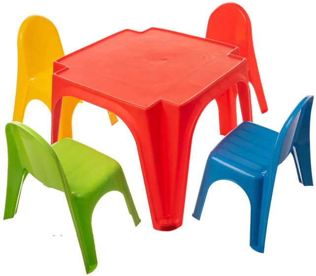 Starplay-spillebord og stole sætter junior rød 5-delt