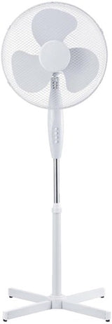 Enzo piedestal ventilator 40cm roterende 40w hvid - 8652573