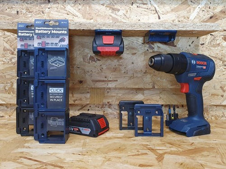Stealth mounts batteriholdere til bosch 18v | sort | 6 stk - bm-bo18-6