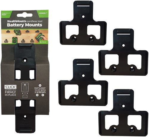 Stealth mounts til ego 56v | sort | 4 stk - bm-eg56-blk-4