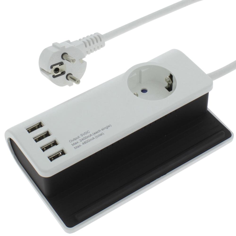 USB strømskinne - 4 porte