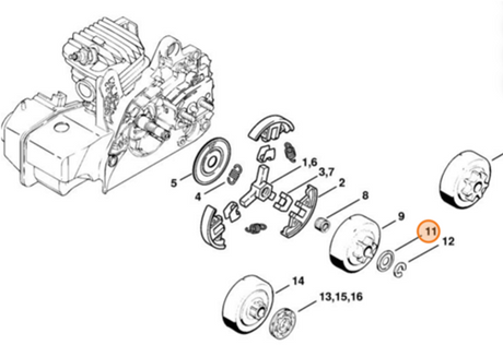 Stihl tilbehør 00009581022 | del | ring 27 mm - 00009581022
