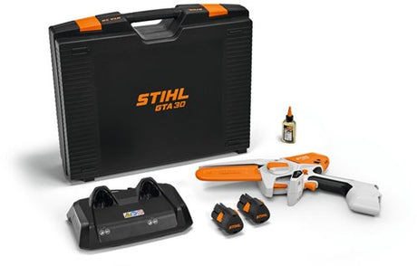 Stihl gta 30 sæt mini batteri motorsav | inkl. 2x akslet batteri og 5-2 lader - ga050116910