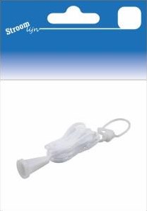 Stroomlijn trekkoord met witte knop 190 cm 6641460