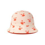Crabby | beige rød UV-vendbar solhat