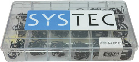 Systec assortimentsdoos 18-vaks zekeringsring voor as gefosfateerd din471 - 8960.60.18109