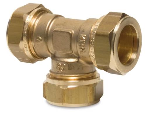 Bonfix T-kobling 28x28x28mm kompression