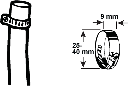 Cornat spændingsring 25-40mm 1. rustfrit stål - t308304