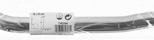 Cornat rørvask 2xbend 26 28x600 lm - t362206