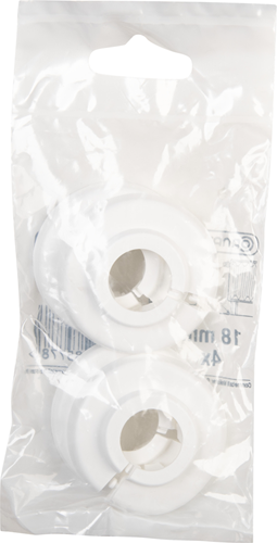 Cornat klemme roset plast 18mm (4stk) - t384008