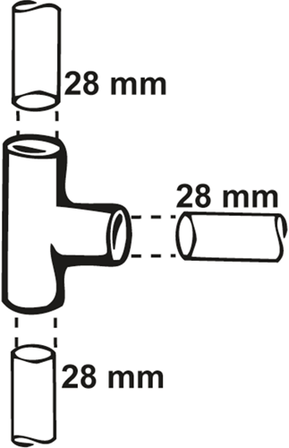 Cornat cu lodde tee 28mm - t513028