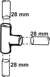 Cornat cu lodde tee 28mm - t513028