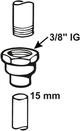 Cornat cu-lodde adapter fatning 15x3 8 - t5270g1538