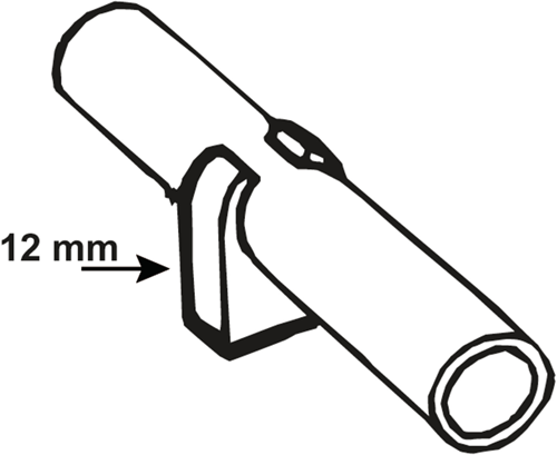 Cornat enkelt clips kobberrør 12mm (6stk) - t560102