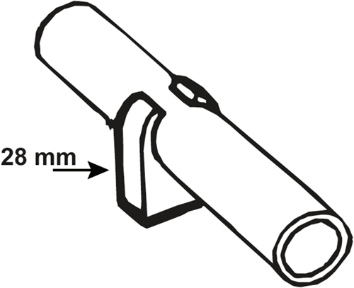 Cornat enkelt clips kobberrør 28mm (2stk) - t560406