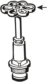 Cornat drejehjul til vinkelhane 1 2x3 4 - t571501