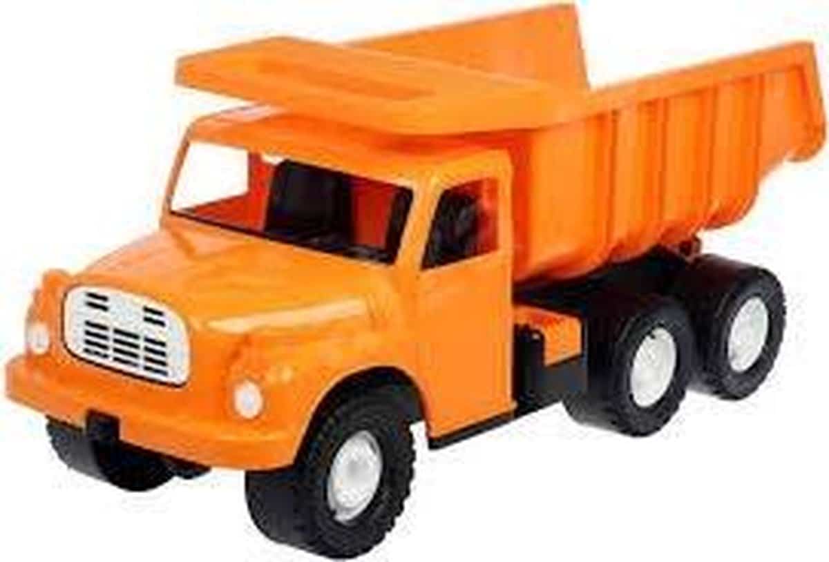 Dinotoys Tatra tipvogn orange 71 cm stor lasteevne 100 kg