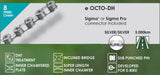 Taya kæde octo-dh 1 2x3 32x136 elcykel, 7-8 gear, sølv