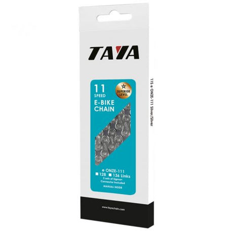 Taya kæde vores-111 1 2x5 64x136 elcykel, 11 gear, sølv