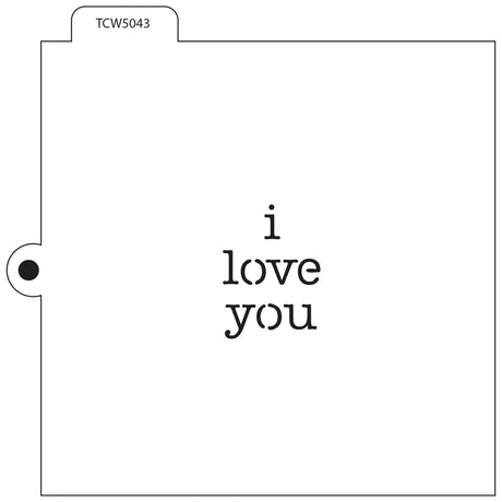 Håndværkerens værksted • cookie stencil i love you