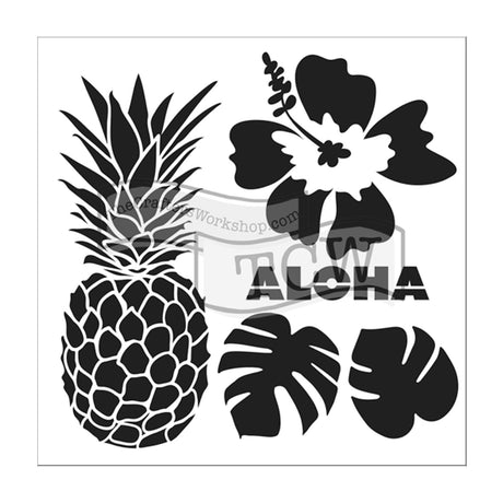 Håndværkerens værksted • skabelon 30x30cm aloha