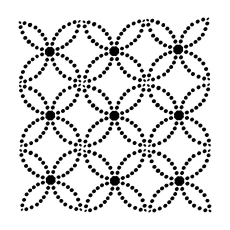 Håndværkerens værksted • skabelon 30x30cm prikkede ringe