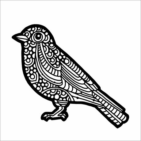 Håndværkerens værksted • stencil blåfugl 30,5x30,5cm