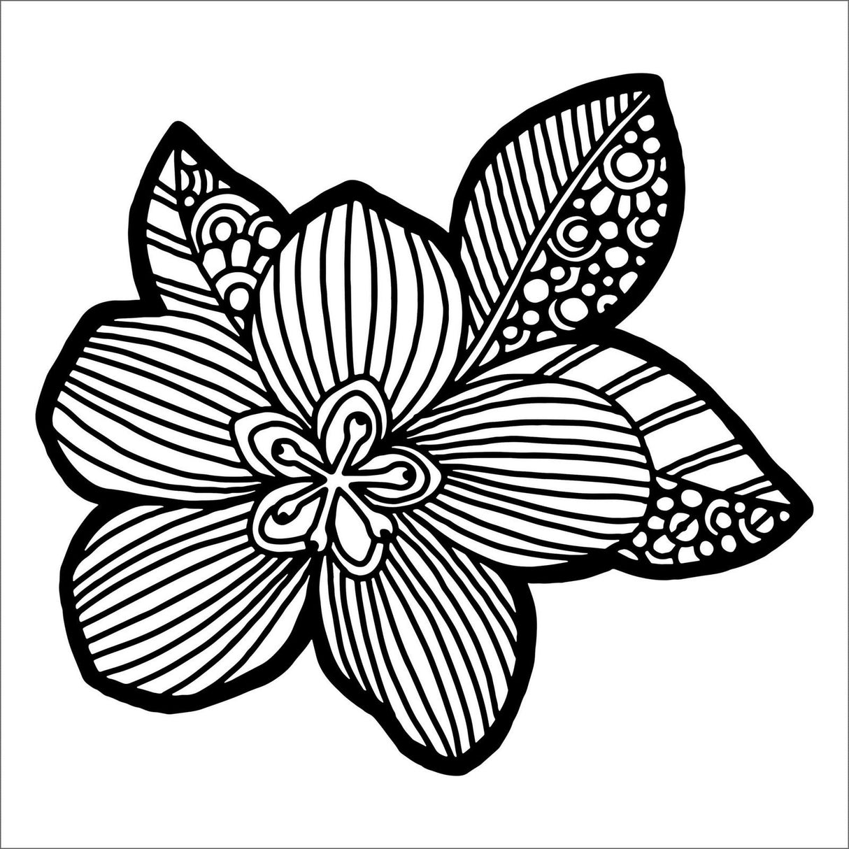 Håndværkerens værksted • stencil blomsterblomst 30,5x30,5cm