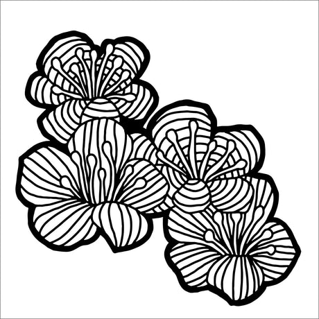 Håndværkerens værksted • stencil tjørn blomster 30,5x30,5cm