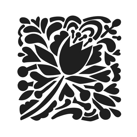 Håndværkerens værksted • stencil tulipanfest 15,2x15,2cm