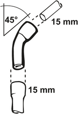 Cornat cu-lodde knæ 1s 45gr 15mm (2stk) - td504015