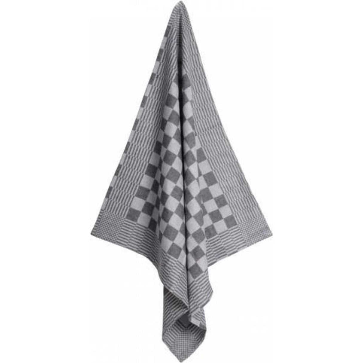 Kokkehåndklæde sort stor diamant 70x70cm pakke med 12 stk.