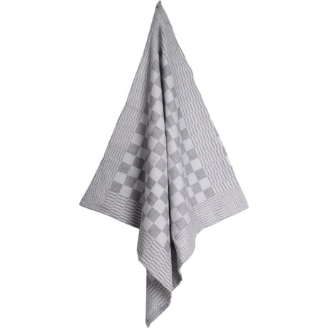 Kokkehåndklæde grå stor diamant 70x70cm pakke med 12 stk.