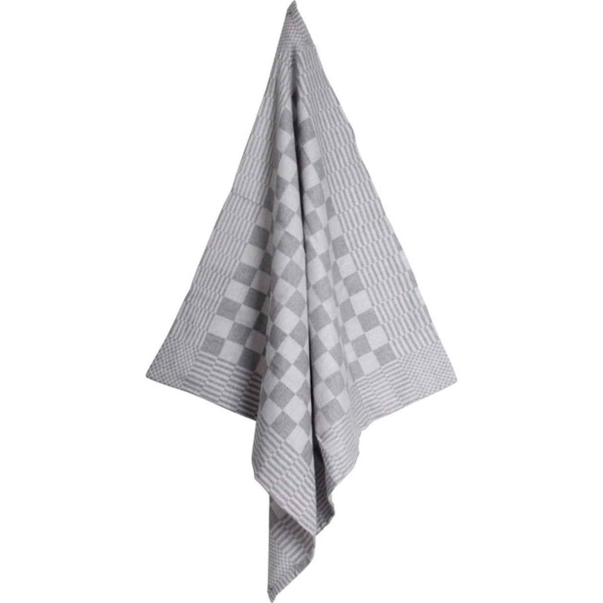 Kokkehåndklæde grå stor diamant 70x70cm pakke med 12 stk.