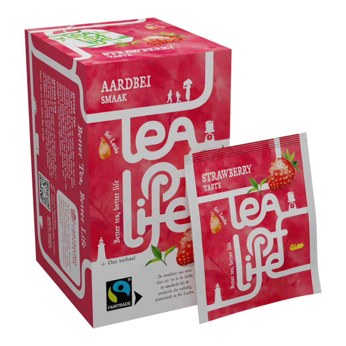 Tea of life strawberry 1.5gr. (100 stuks)