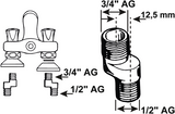 Cornat s-kobling 3 4x1 2 2 stk - tec321020