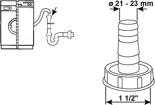 Cornat tilslutning vask afløb 6 4 - tec356400r