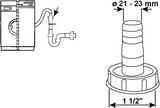 Cornat tilslutning vask afløb 6 4 - tec356400r