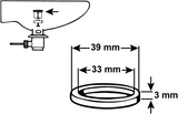 Cornat tætning o-ring 33x3mm drænprop - tec380242