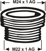 Cornat messing ch reducering mv m24x22 - tec386308