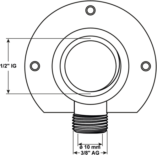 Cornat klemmekobling ch vægplade 1 2vx10 - tec5826141