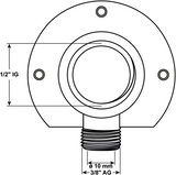 Cornat klemmekobling ch vægplade 1 2vx10 - tec5826141