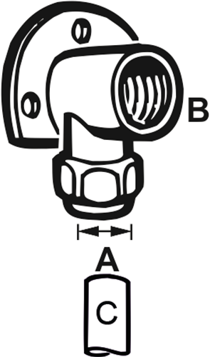Cornat klemmekobling ch vægplade 1 2vx12 - tec582624