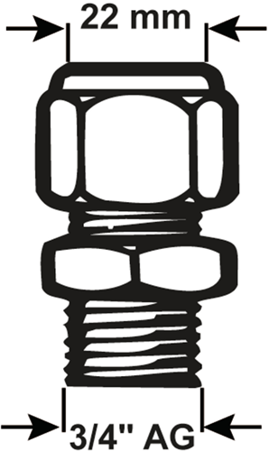 Cornat kompressionskobling ms sok 3 4mx22mm - tec583028