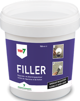Tec7 filler pot alt-i-én spartelmasse og finish kit 750ml - 601075000