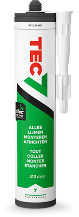 Tec7 patron universal klæbende fugemasse 310ml hvid - 535206000