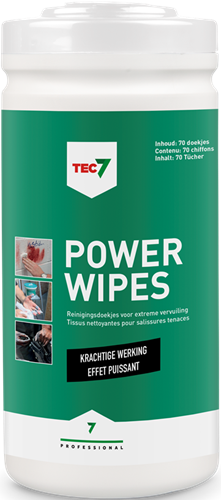 Tec7 powerwipes rengøringsservietter 70 servietter - 467030000