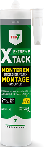 Tec7 x-tack patron hurtig monteringssæt 290ml grå - 534535000