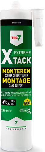 Tec7 x-tack patron hurtig monteringssæt 290ml sort - 534515000